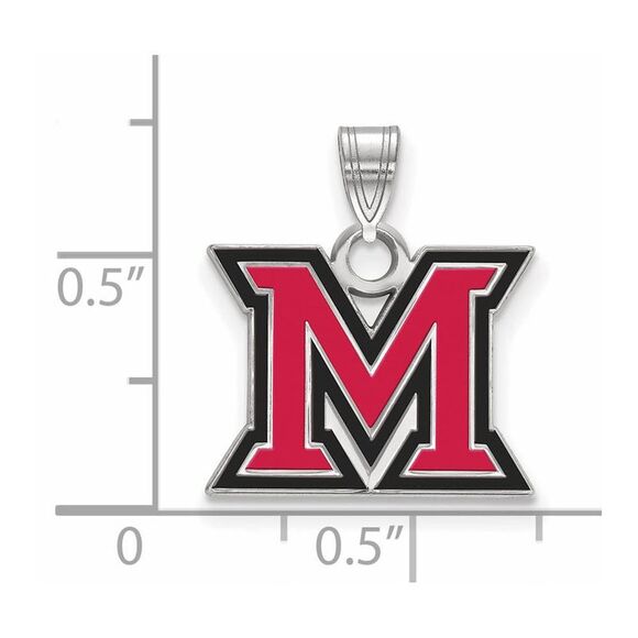 Sterling Silver Miami U Small Enamel Pendant - Picture 2 of 3